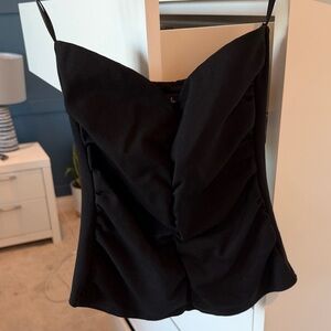 Lulu's Black Ruched Camisole Top